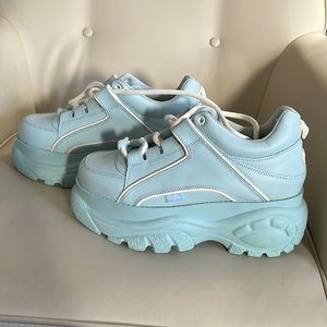 Platform sneakers light blue. Never worn.